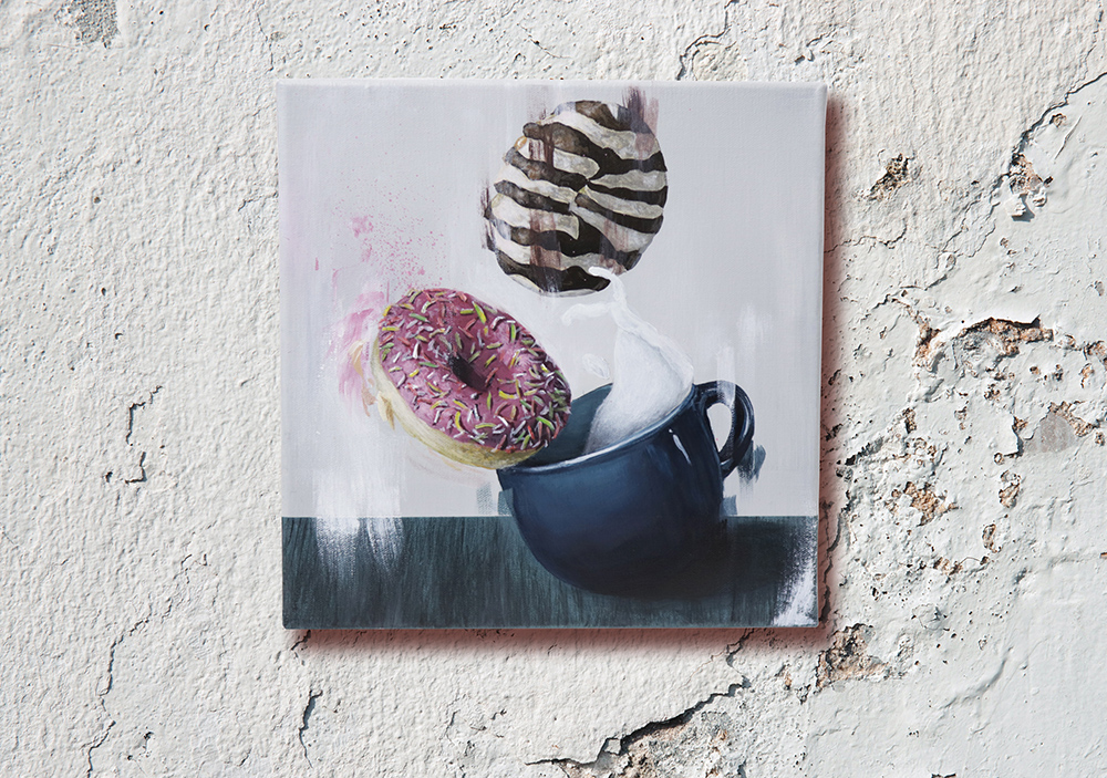 peinture donuts mise en situation